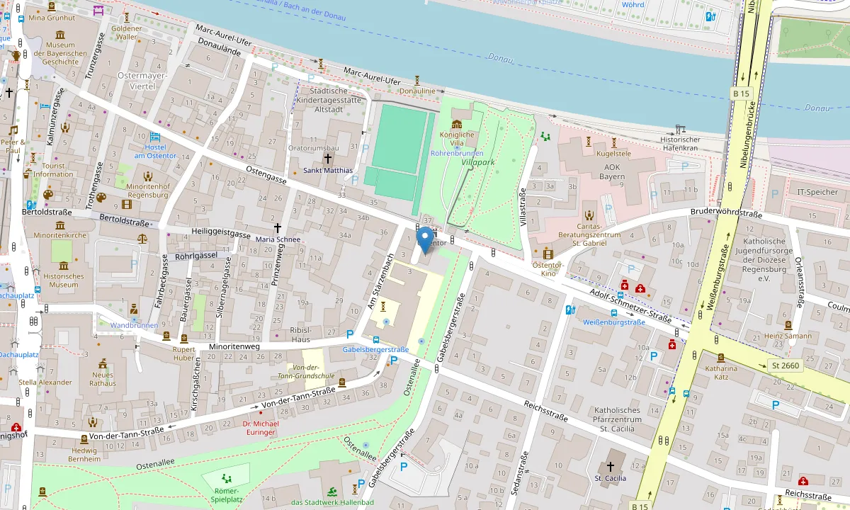 Mapa: Ubicación de Maite Yoga — Lehnerweg 1, 93047 Regensburg